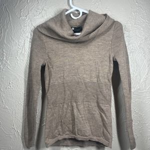 CAROLE LITTLE brown 100% ITALIAN MERINO SWEATER size MEDIUM